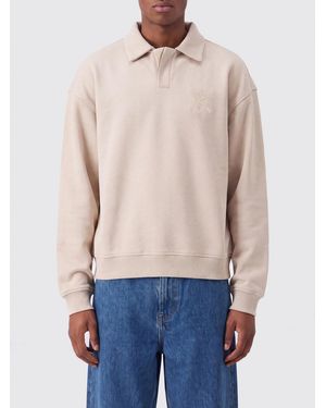 Daily Paper Cotton Polo-Style Sweatshirt With Tone-On-Tone Logo - Blue