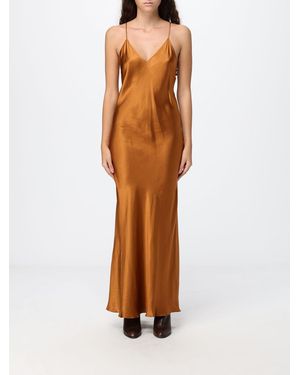 Isabel Marant Nevana V-Neck Long Viscose Slip Dress - Brown
