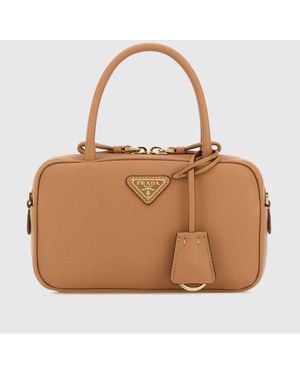 Prada Borsa Bowling Mini - Marrone