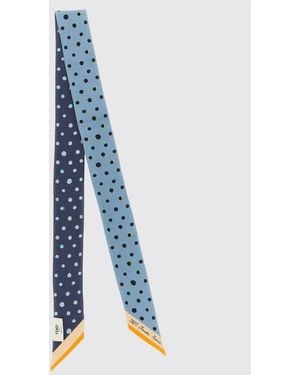 Fendi Bandeau De Seda Con Lunares Biselados - Azul