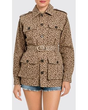 Twinset Animal Print Cotton Safari Jacket - Brown