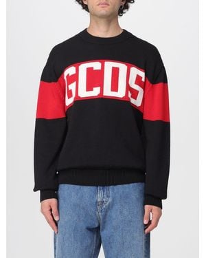 Gcds Maglia A Girocollo Con Maxi Logo - Rosso