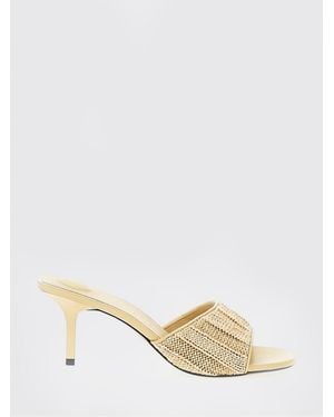 Jacquemus The Cubisto Leather Mules Sandals With Stiletto Heel - Natural