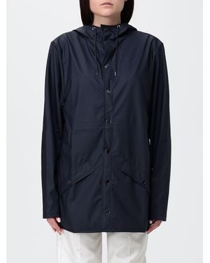 Rains Hooded Waterproof Polyester Raincoat - Blue