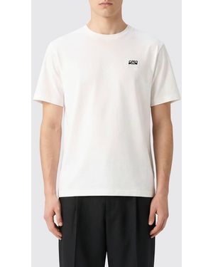 Loewe Cotton Crewneck T-Shirt With Contrasting Logo Print On The Chest - White