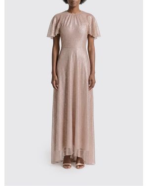 Alberta Ferretti Long Dress With Rhinestones - Natural