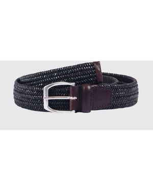 Orciani Wide Braided Leather Belt - White