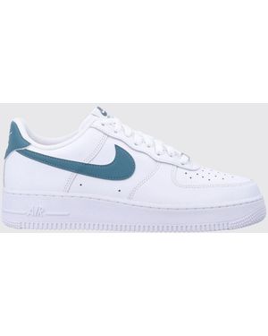 Nike Air Force 1 '07 Smooth Leather Trainers With Perforated Toe And Swoosh Logo - White