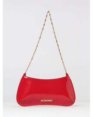 Jacquemus The Small Bisou Chaine Leather Shoulder Bag - Red