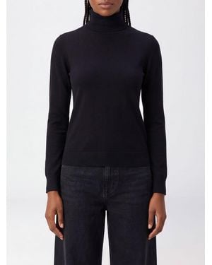Aspesi Slim Fit Virgin Wool Turtleneck Sweater With Ribbed Trims - Blue