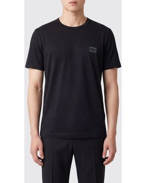 Dolce & Gabbana Dolce &Amp Gabbana Tone-On-Tone Logo Cotton T-Shirt - Black
