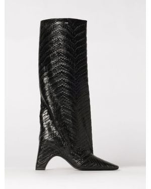 Coperni Bridge Woven Leather Boots - Black
