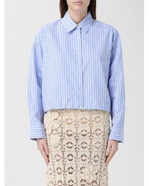 Pinko Classic Cotton Shirt With Drawstring - Blue