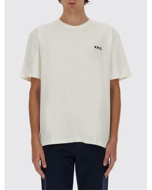 A.P.C. Cotton T-Shirt With Logo - White