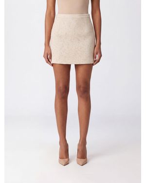 Alessandra Rich High-Waisted Slim Fit Pencil Mini Skirt - White