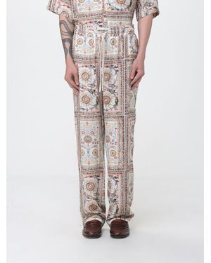 Just Cavalli Printed Viscose Pants - Brown