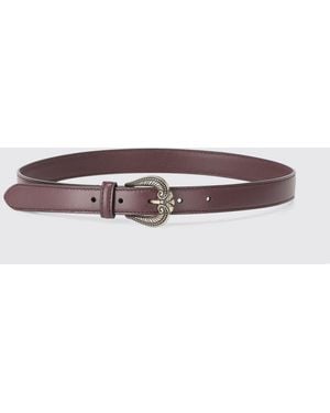 Etro Adjustable Smooth Cowhide Leather Belt With Pin Buckle - White