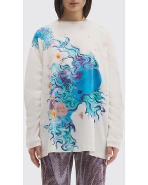 MACCAPANI Printed Cotton T-Shirt - Blue