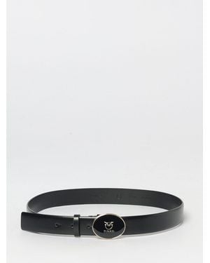 Pinko Round Enamel Leather Belt - White