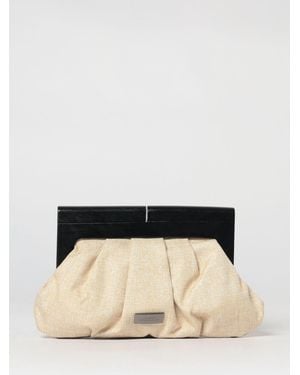 Twentyfourhaitch Teresitas Draped Raffia Clutch - Natural