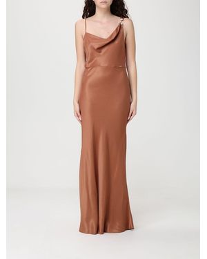 Twinset Satin Slip Dress - Brown