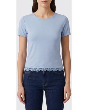 Magda Butrym Stretch Cupro T-Shirt - Blue
