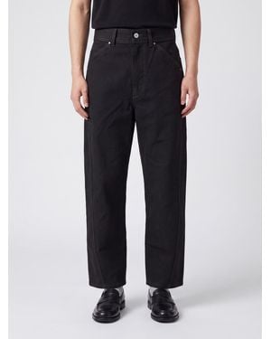 Lemaire Twisted Workwear High-Waisted Straight Fit Denim Jeans - Black