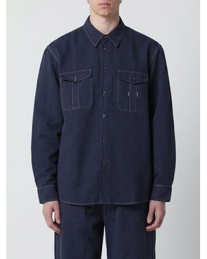 Studio Nicholson Casual Cotton And Linen Shirt - Blue