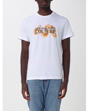 Versace Jeans Couture Cotton T-Shirt With Logo - White