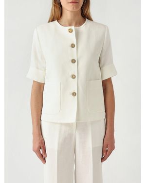 Maliparmi Linen Blend Jacket - White