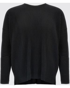 Homme Plissé Issey Miyake Jersey Crew Neck Pullover - Black