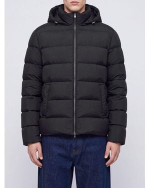 Herno Wasserabweisende, Gesteppte Nylon-Daunenjacke Mit Kapuze - Schwarz