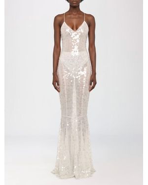 Norma Kamali Sequin Long Dress - White