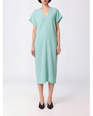 Stella McCartney Midi-Kaftan Aus Seidenmischung Mit V-Ausschnitt Und Schlitz - Grün