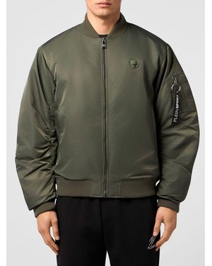 Philipp Plein Nylon Bomber Jacket - Green