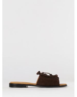 Sebago Suede Mules With Fringes - White