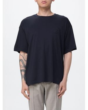 Giorgio Armani Cotton Blend T-Shirt - Blue