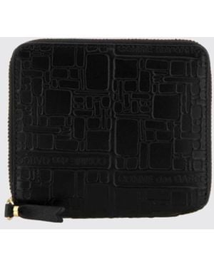 Comme des Garçons Comme Des GarÇ Ons Square Leather Zip-Around Wallet With Internal Pocket - Black