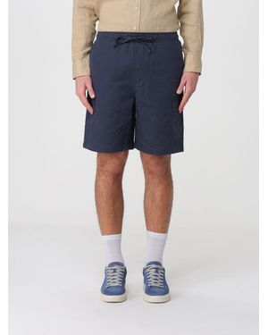 Colmar Cotton And Linen Drawstring Shorts - Blue