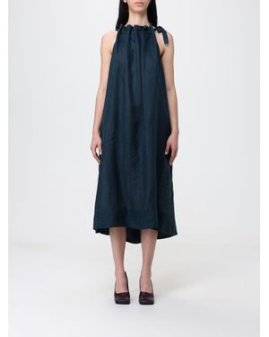 Liviana Conti Leinen-Midi-Tunika Mit Neckholder Zum Binden - Blau