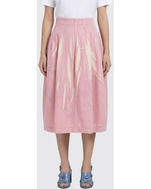 Marni Balloon Denim Skirt - Pink