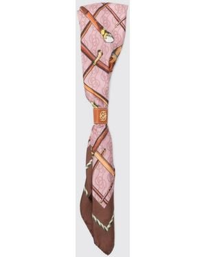 Drole de Monsieur Printed Silk Scarf - White
