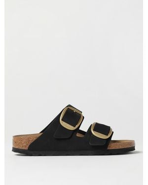 Birkenstock Arizona Big Buckle Nubuck Sandals - Black