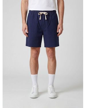 Howlin' Stretch-Cotton Shorts With Elasticated Drawstring Waistband - Blue
