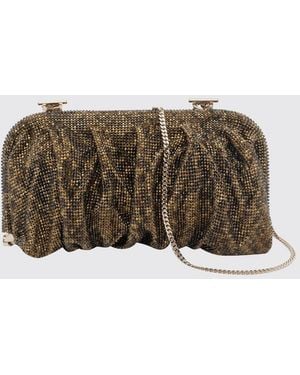 Benedetta Bruzziches Venus Draped Crystal Mini Bag With Removable Strap - Brown