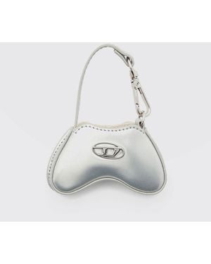 DIESEL Play Patent Leather Charm With Mirror - White