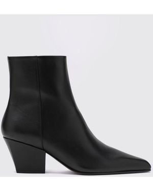 Paris Texas Jane Cowboy-Stiefeletten Aus Glattleder Mit Niedrigem Absatz - Schwarz