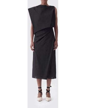 Jacquemus Cotton Blend Midi Dress - Black