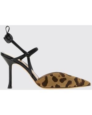 Fendi Very Colibrì Animalier Pony Hair Slingbacks With High Stiletto Heel - Yellow
