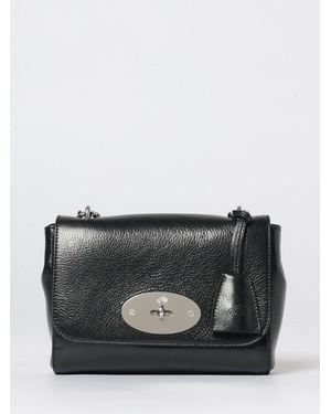 Mulberry Lily Mini Grained Glossy Leather Bag - Gray